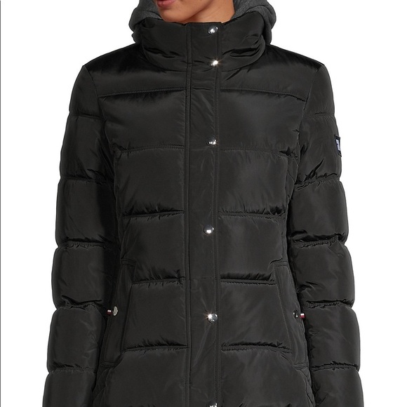 Tommy Hilfiger Short puffer fleece hood Jacket - Picture 2 of 4